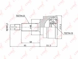 ШРУС LYNX CO-5715 (NI-43)