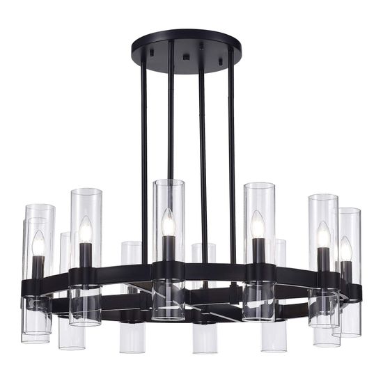 SL1237.403.12 Люстра подвесная ST-Luce Черный/Прозрачный E14 12*15W ISLA