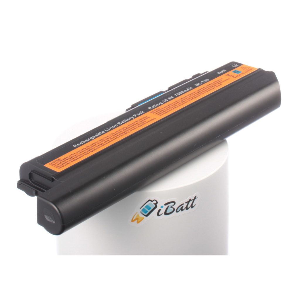 Усиленный аккумулятор iBatt 7800mAh для ноутбуков Lenovo ThinkPad R60, R61, T60, T61