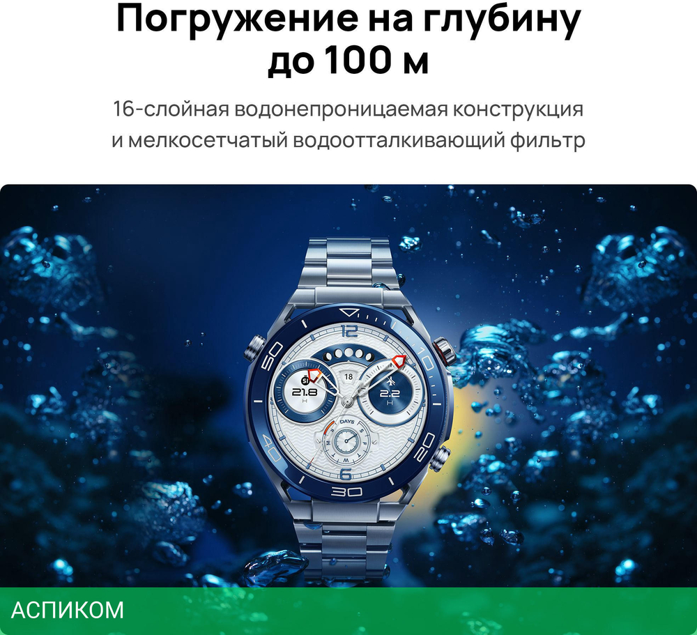 Умные часы Huawei Watch Ultimate HNBR Strap Black (55020AGP)