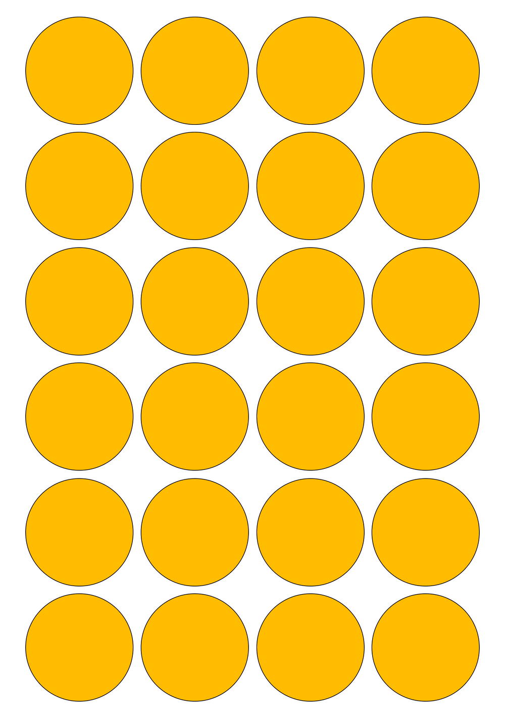 Виниловые наклейки для упаковки и маркировки Policomprint M7. 30 мм. 24 шт.