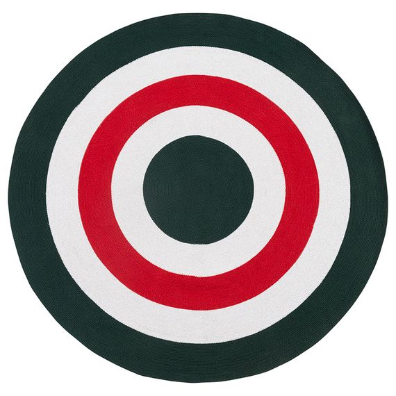 Ковер из хлопка Target темно-зеленого цвета из коллекции Ethnic, Ø150 см