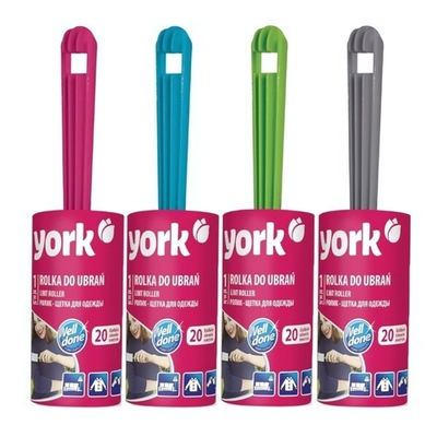 Ролик-щётка для одежды 20 листов общая длина клейкой поверхности 2,8м YORK