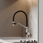 Смеситель для кухни Sancos Orta с гибким изливом, цвет хром/черный, арт. SC4008CH