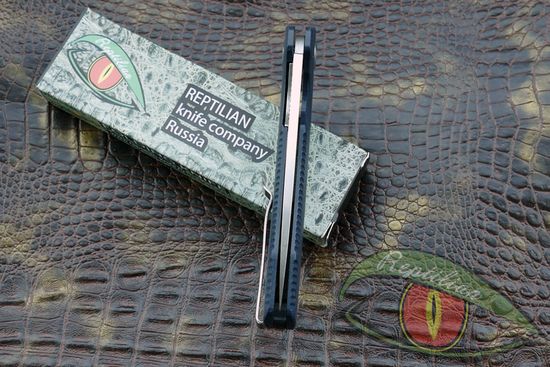 Складной нож REPTILIAN "Скутум-03" c клинком из стали D2, рукоять G10 / алюминий