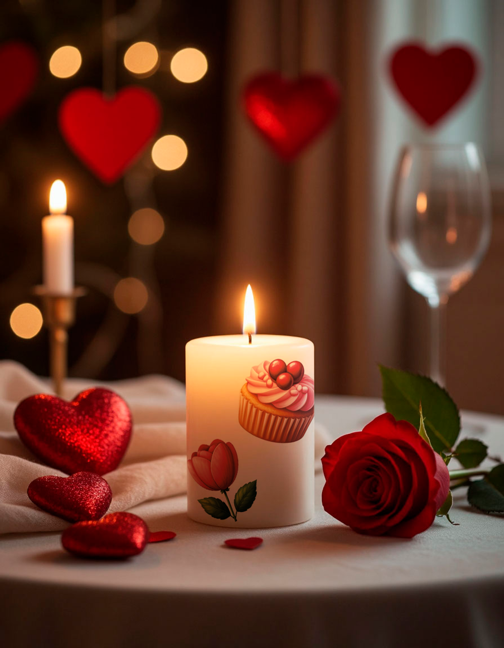 Трансфер переводной - декаль для свечей и гипса день святого валентина 007 А5