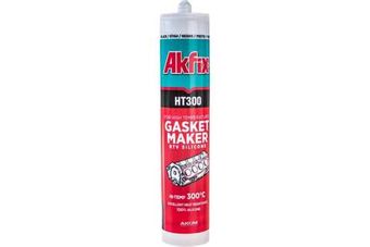 Термостойкий силиконовый герметик Akfix HT300 черный 310 мл