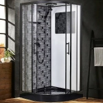 Душевая кабина Esbano Elegancia ESB-100CR 100x100 стекло прозрачное/профиль черный
