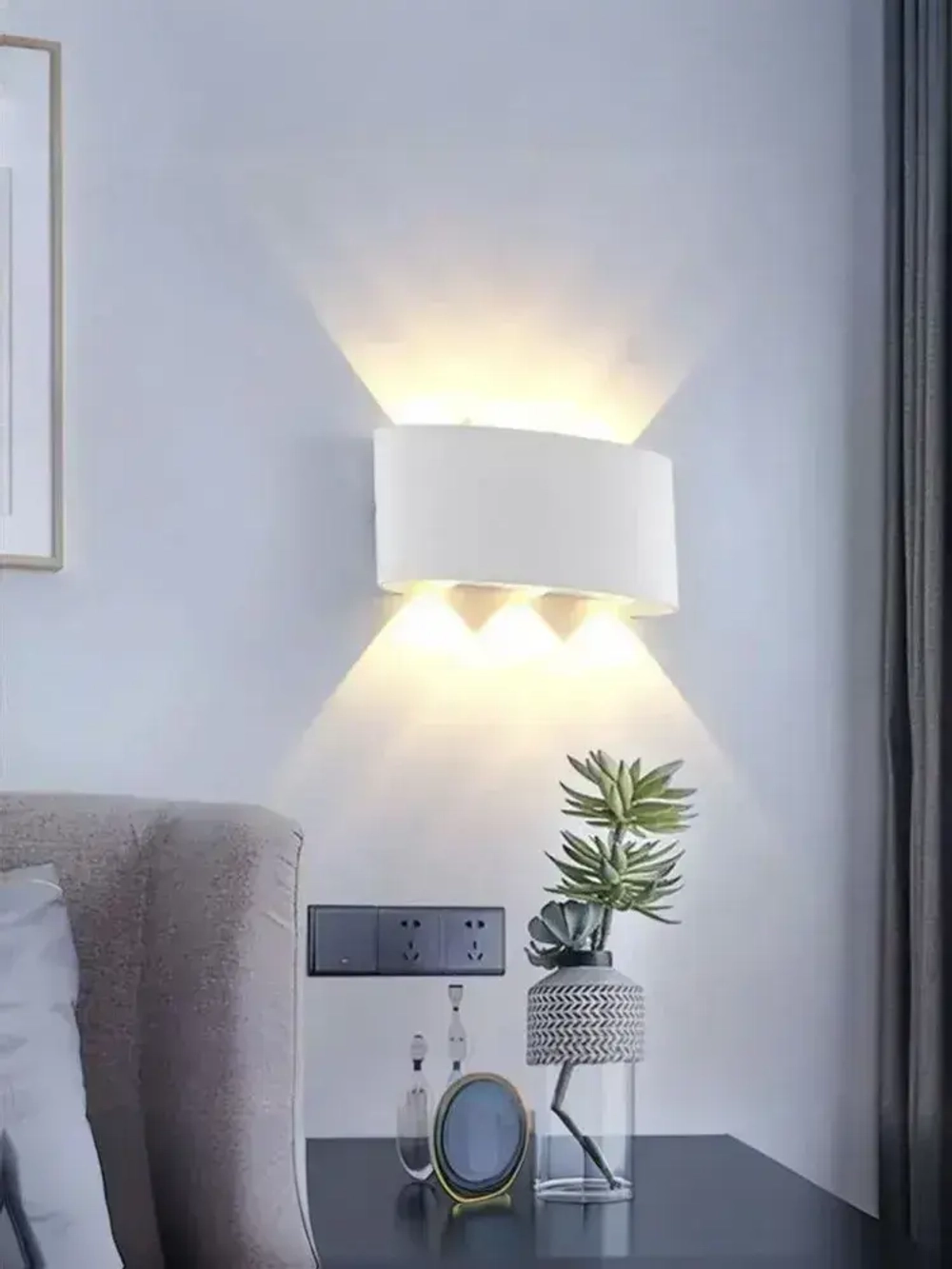 Настенный светильник, Светильник уличный LED 3000K, 6 Вт, белый