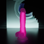 Прозрачно-розовый светящийся в темноте фаллоимитатор 22см ToyFa Beyond Clark Glow 872003