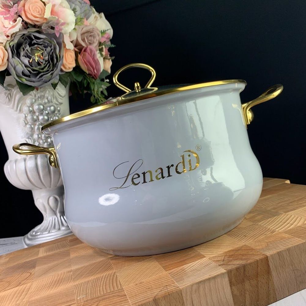 Lenardi 776-039 Кастрюля эмалированная 5л. с крышкой 24см. MIGUEL в под.уп.(х6)