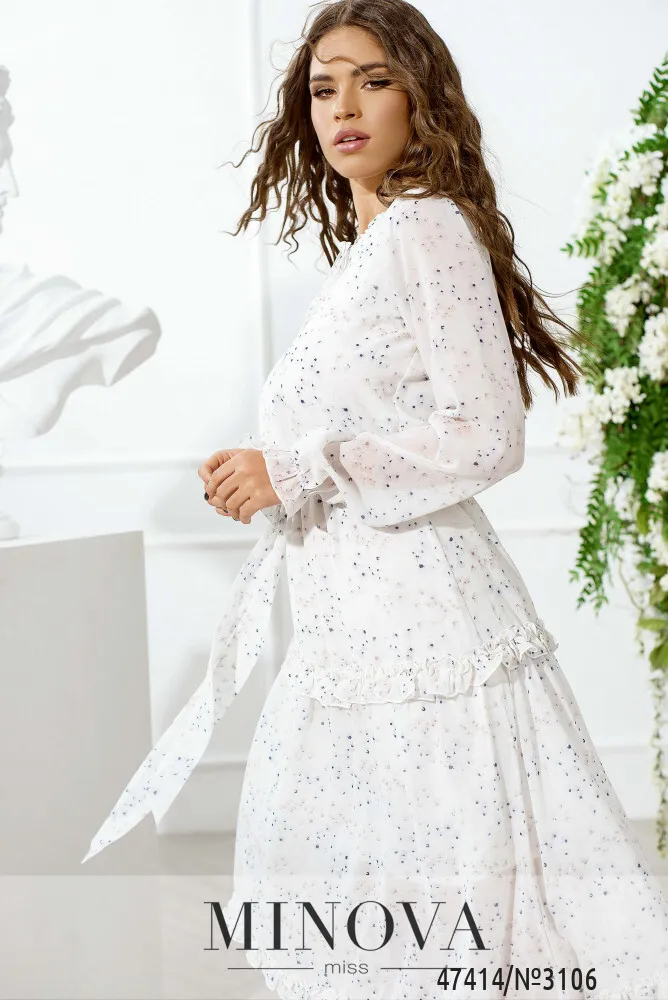 Платье 3106-белый Minova