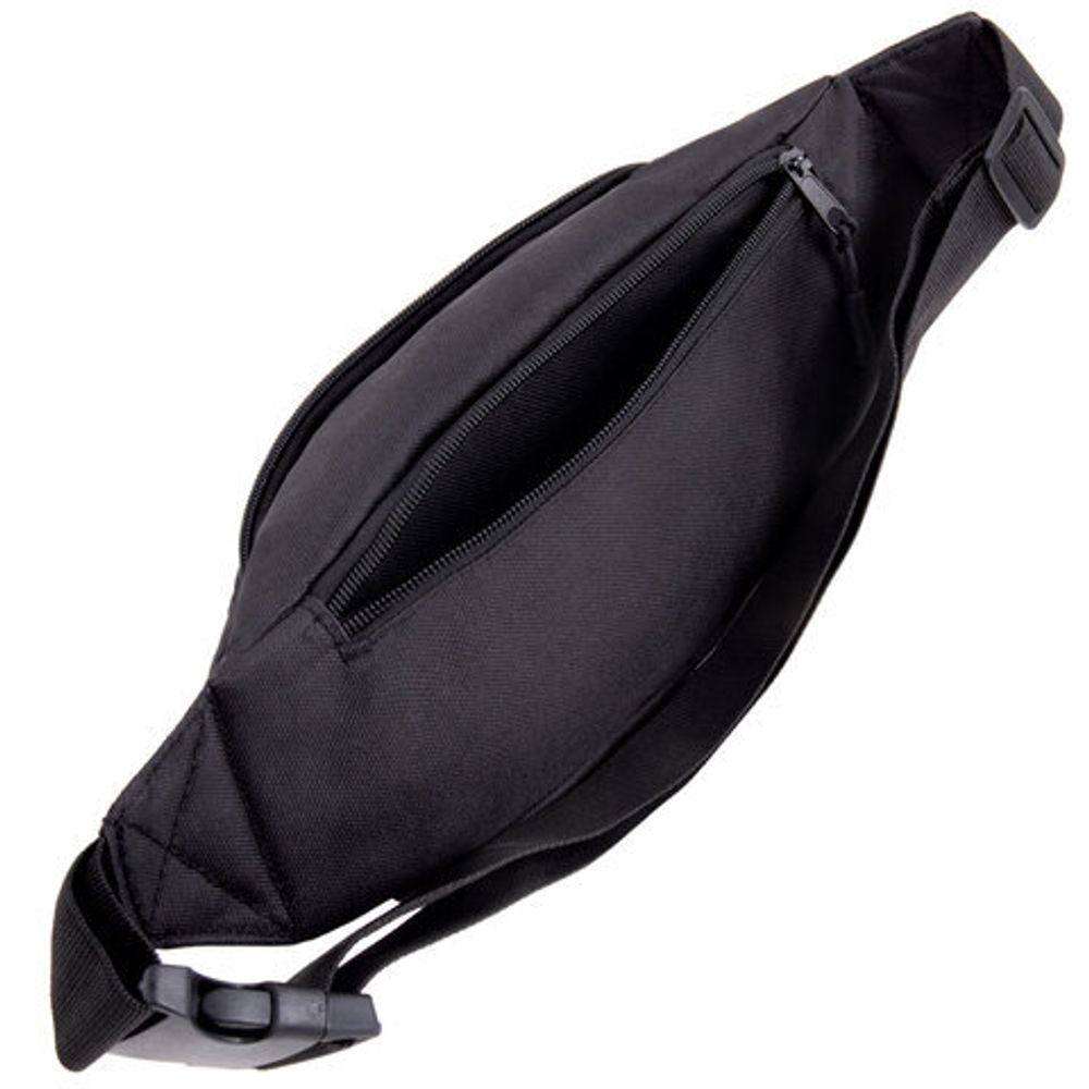 Сумка на пояс BRAUBERG RIO, два отделения, черная, 38х12х8см, 270822