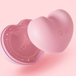 Розовый вакуумный стимулятор 9,8см в форме сердца BeYourLover Heart TW158