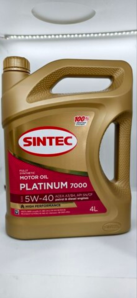 SINTEC Масло мотор. синт. Платинум SAE 5w40 API SN/CF 4л