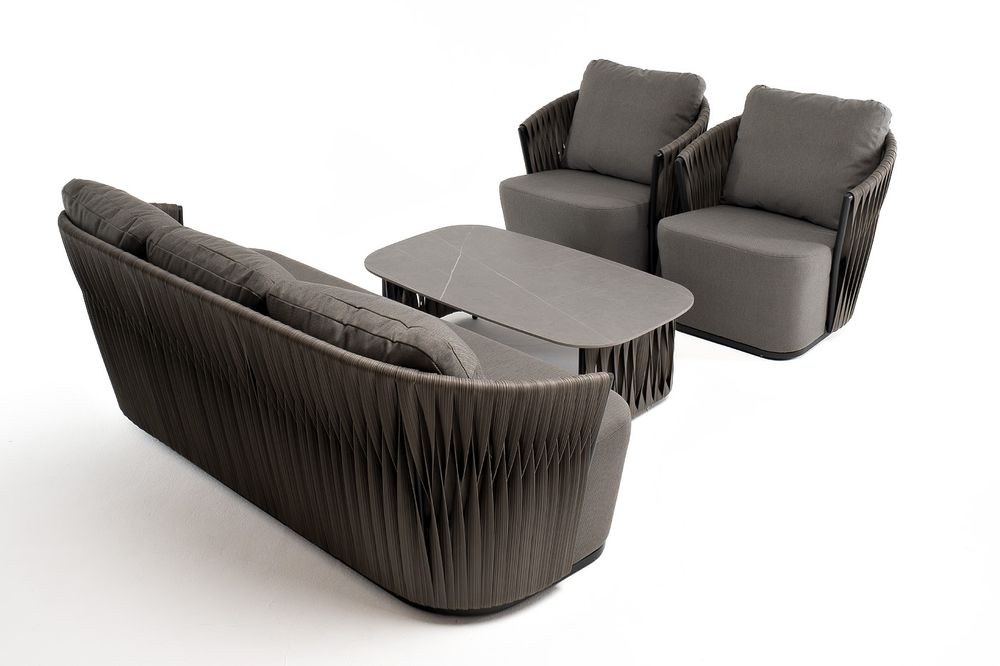 "Флоренция" лаунж-зона из искусственного ротанга, цвет графит