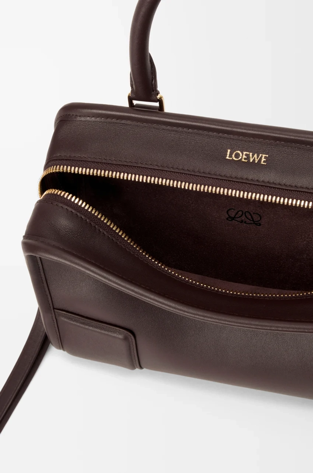 Loewe Маленькая сумка Amazona 180 из мягкой телячьей кожи, темно-каштановый