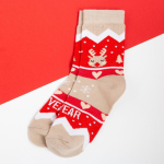 Носки "New Year" р-р 16-18, бежевый 5080584 (KAFTAN), 1 шт.