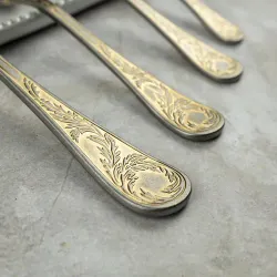 Ложка десертная 17,2 см матовая с золотом Lord Vintage Style P.L. Proff Cuisine [12]