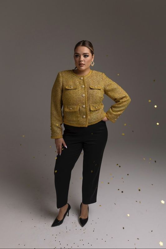 Жакет из твида, золото