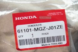 61101-MGZ-J00ZE (61101-MGZ-J01ZE), FENDER, FR. *NHA87P*. Front Fender Honda CB500F, CBR500R, WHITE, 2013-2015