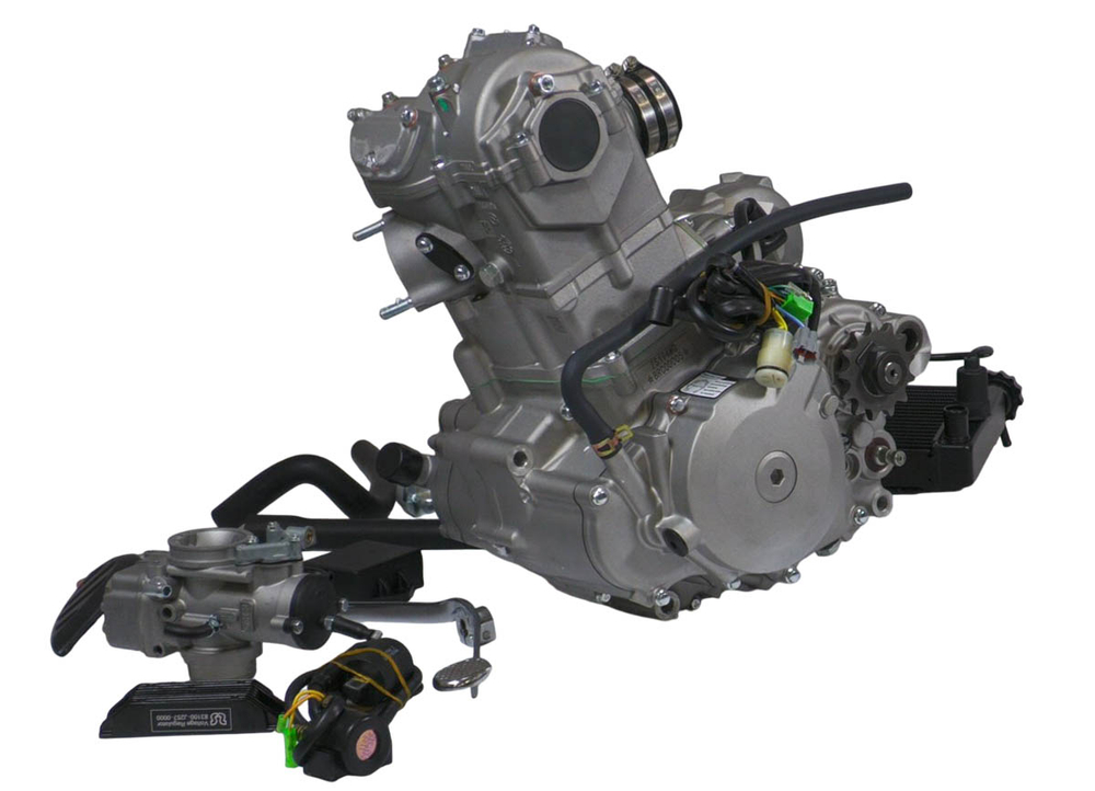 Двигатель 4т. 449 см3 194MQ, NC450, ZONGSHEN, 4х клап. (электростартер, жидкостное охлаждение)