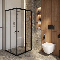 Кнопка смыва для унитаза EWRIKA 0054 пластик, цвет матовый черный