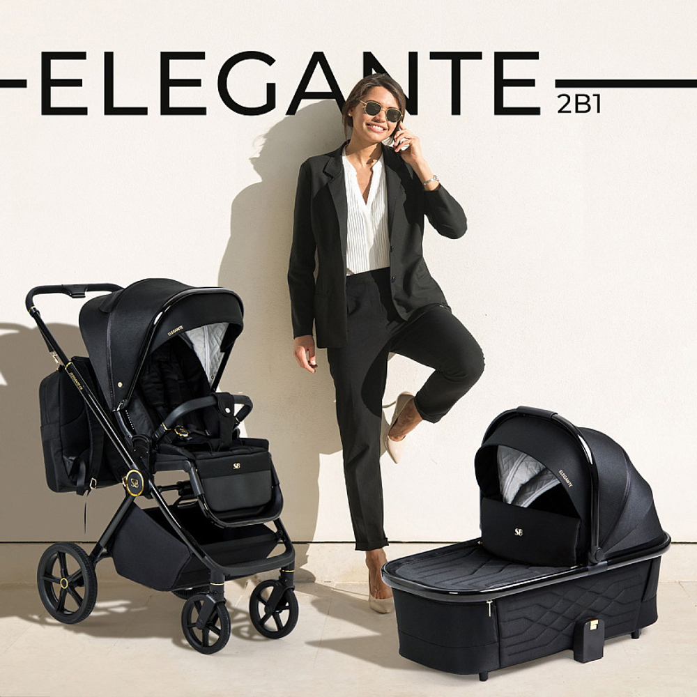 Детская коляска Sweet Baby Elegante 2 в 1 GL Black