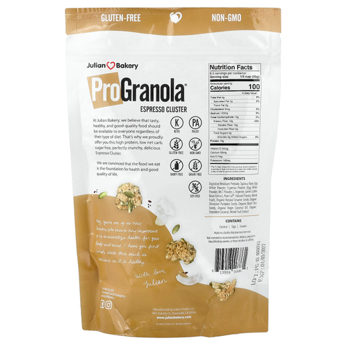 Julian Bakery, ProGranola®, смесь для приготовления эспрессо, 255 г (9 унций)