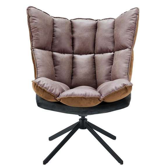 Кресло Hush Small с двусторонней подушкой, коричневое/серое