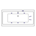 Акриловая ванна Excellent Pryzmat Line 160x75 WAEX.PRY16.LINE