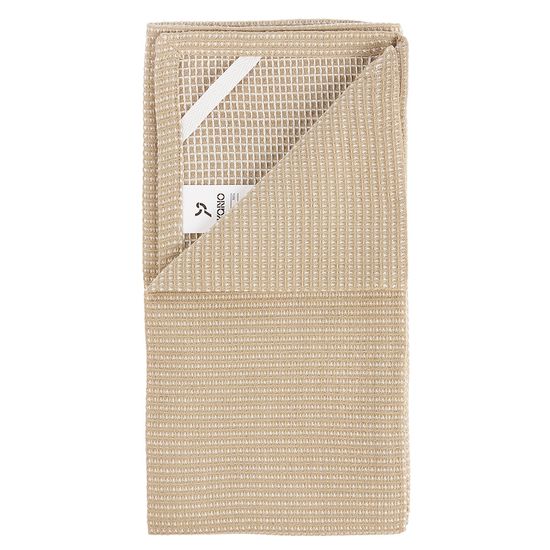 Набор из двух кухонных вафельных полотенец  бежевого цвета из коллекции essential, 50х70 см