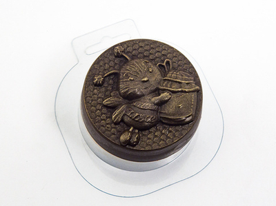 Пластиковая форма для шоколада "Пчелка с медом"