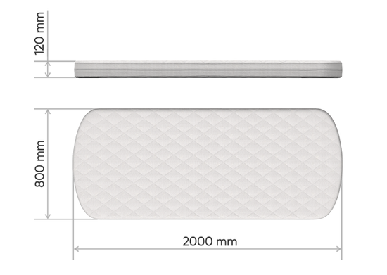 Матрас для кровати KIDI soft кокос/eco-foam/латекс 12 см (80*200 см)