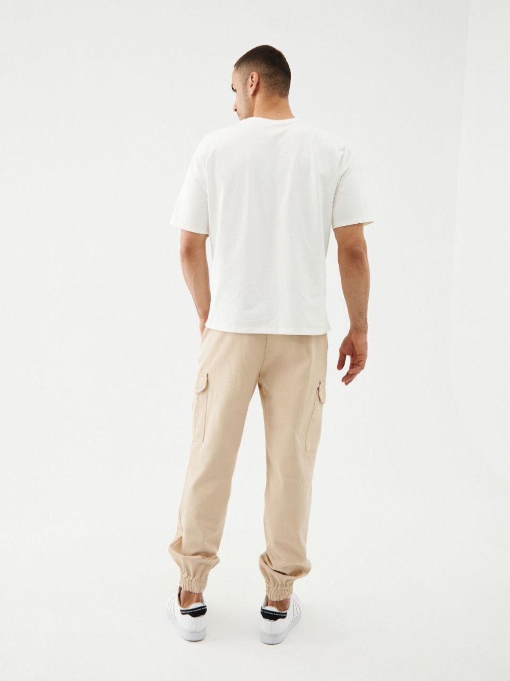 Джоггеры карго хлопковые. Песок