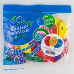 Шар (12"/30 см) С Днем Рождения! (стикер-микс), Ассорти, пастель, 2 ст 25 шт.