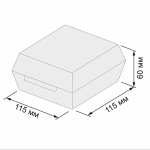 Контейнер для бургера M 110х110х60 мм крафт 1/100/300