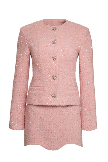 “Summer sparkle” Жакет из твида с длинным рукавом