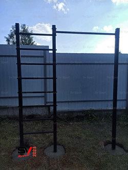 Монтаж уличной шведской стенки Sv Sport (3 вертикальных столба)