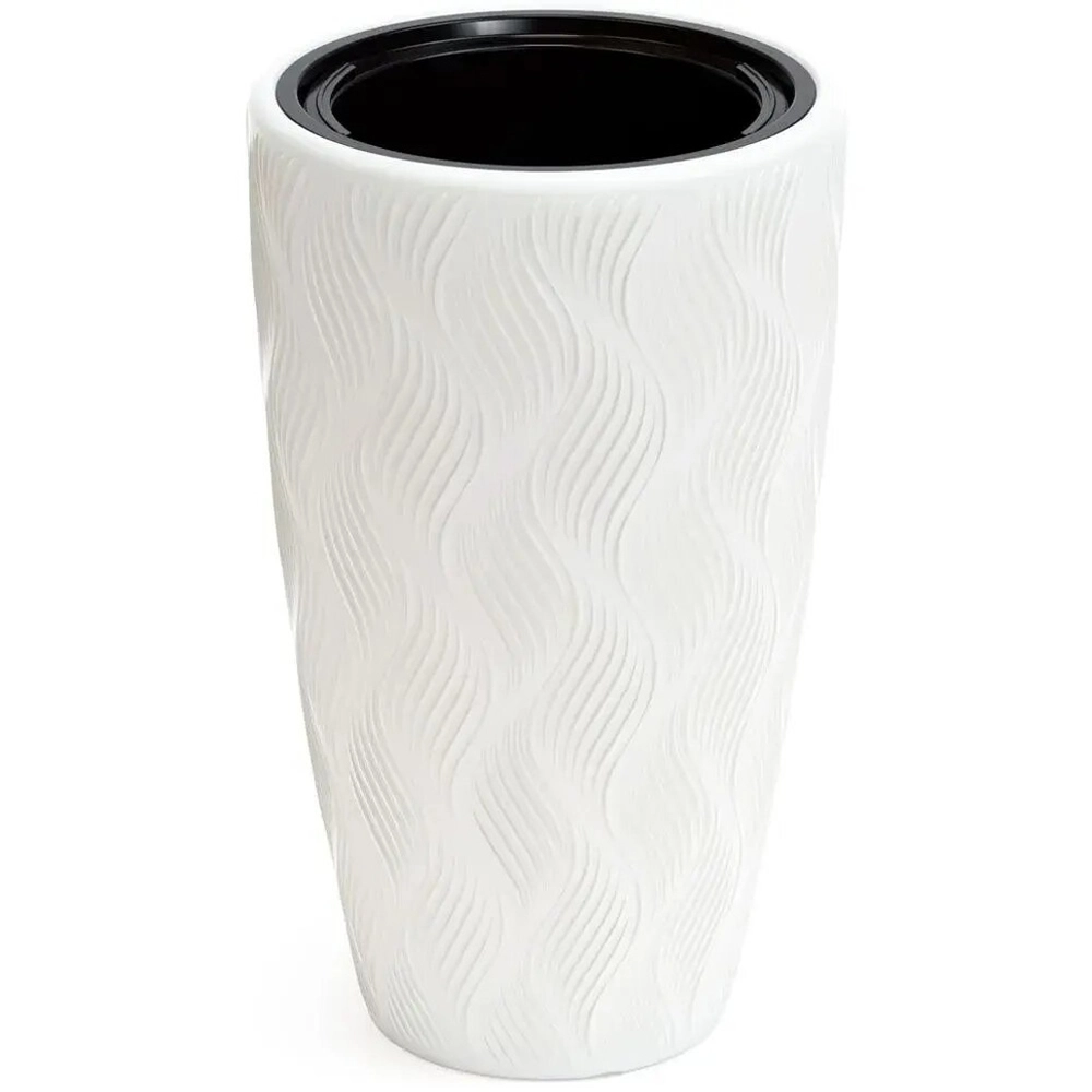 Кашпо Флэйм 24л (со вставкой 5л) (белый)