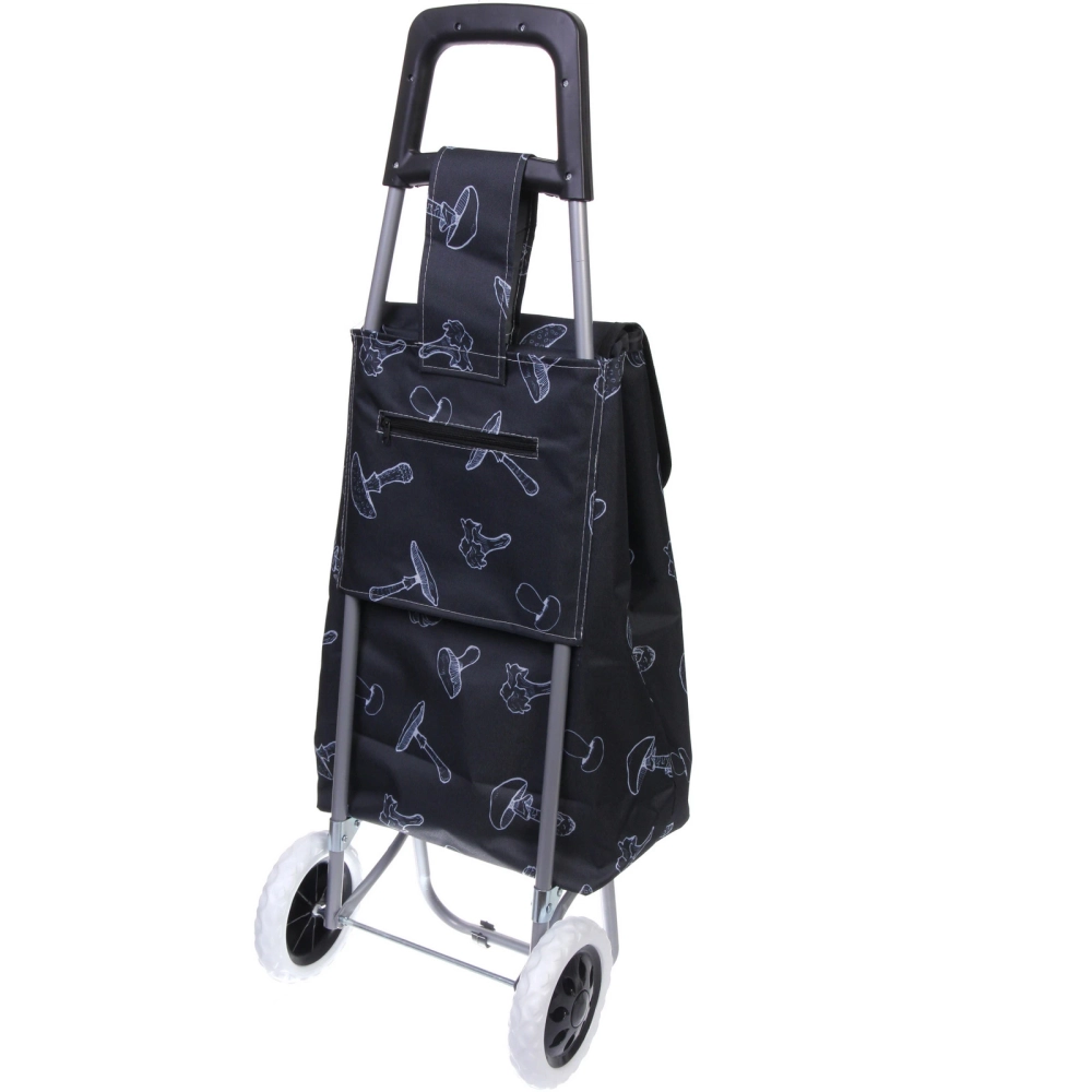 Тележка хозяйственная с сумкой (92*27*33см, колеса 16см,грузоподъемность до 30 кг.) грибы DC308