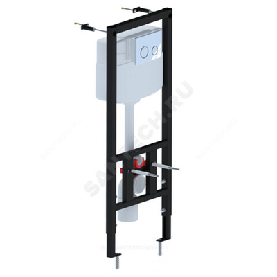 Инсталляция WC1110 для подвесного унитаза с кнопкой смыва хром глянцевая WP1310 АНИ Пласт WCP1131
