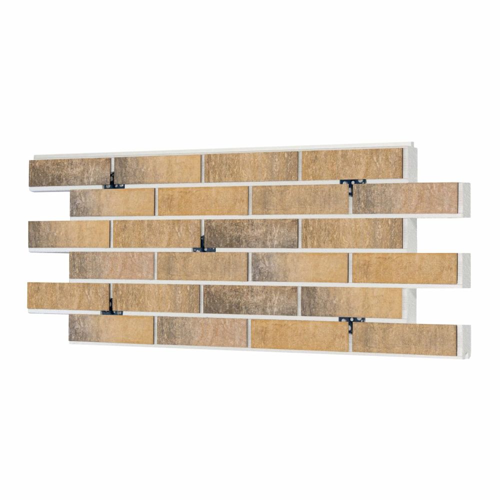 Клинкерная термопанель ППС Beryoza Ceramica Sandia Песочный 1020х455 мм