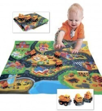 Развивающий игровой коврик с дорогами «СТРОЙКА В ГОРОДЕ»