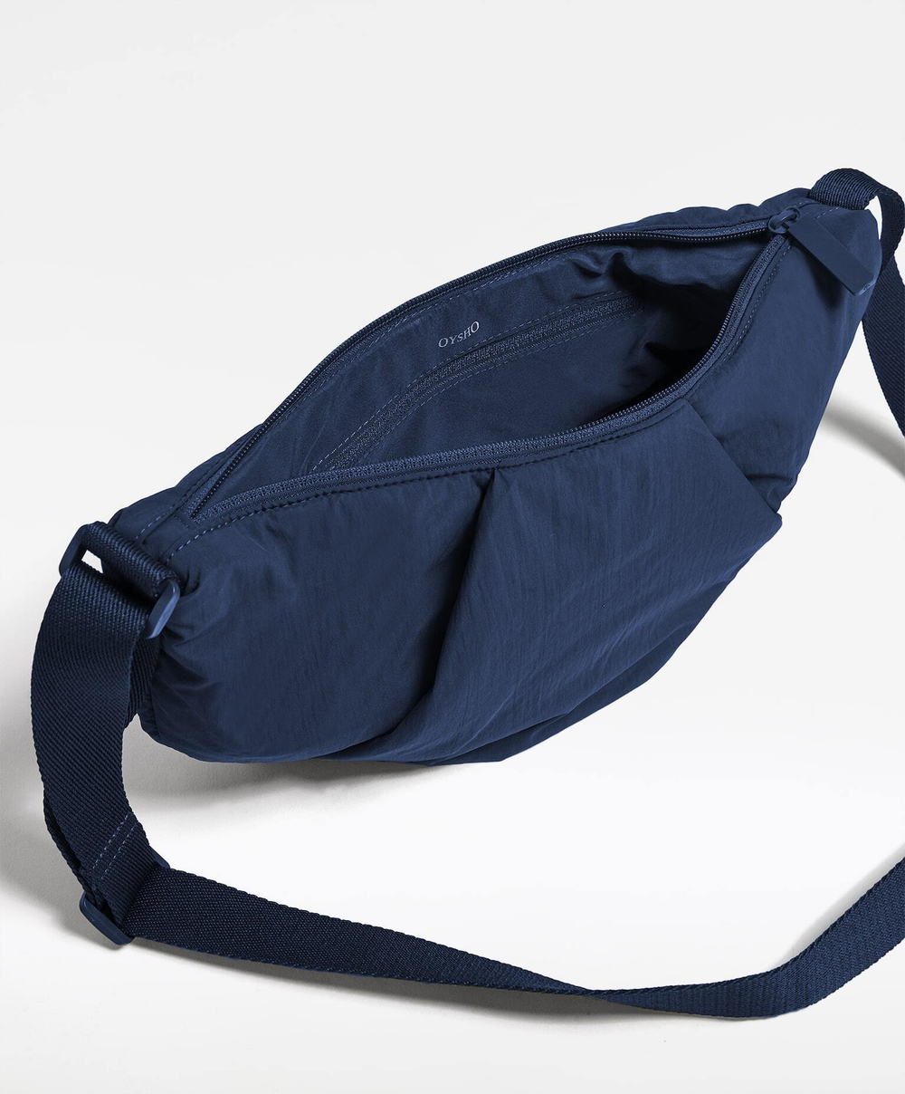 OYSHO Стеганая мини-сумка с плечевым ремнем, темно-синий