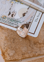 Кольцо «Мозаик» раф прямоугольный с дымчатым кварцем и ромбом белый циркон