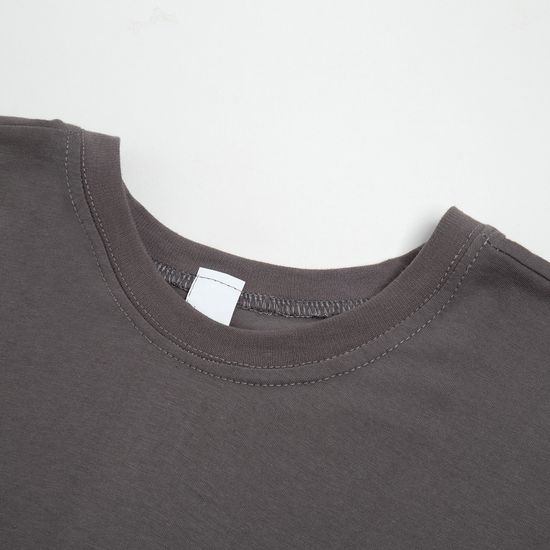 Купить футболку мужскую из хлопка цвет  серый  недорого