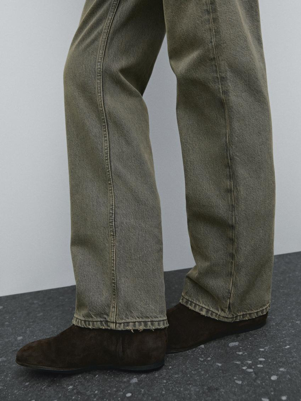 Massimo Dutti Джинсы с высокой посадкой, серый