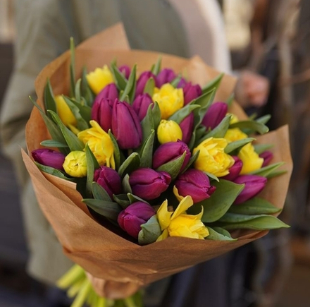 35 шт микс сиреневый и жёлтый