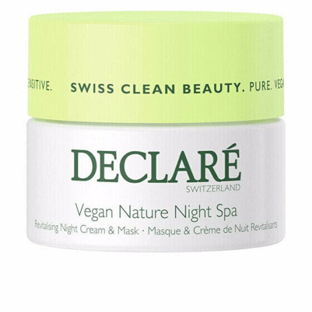 Увлажнение и питание Night revitalizing cream and mask for sensitive skin Vegan Nature Night Spa ( Revita l ising Cream &amp; Mask) 50 ml